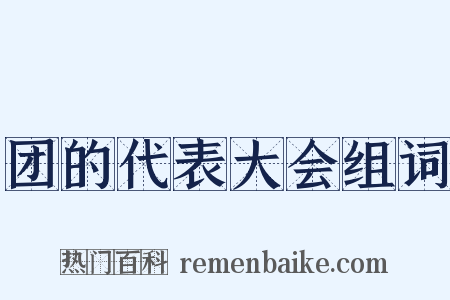 团的代表大会组词是什么意思的图片